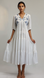 Classic Allure – White Crepe Casual Dress