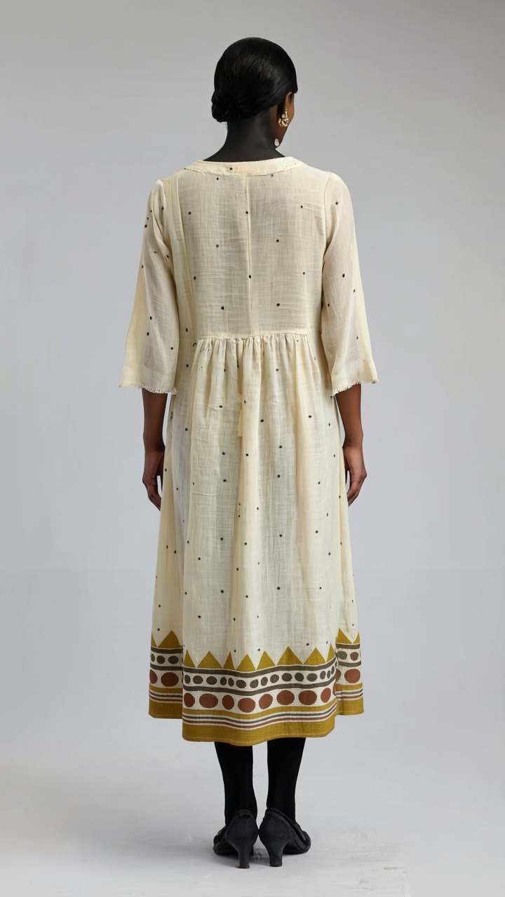 White Aura – Ethnic Anarkali Flared Dress