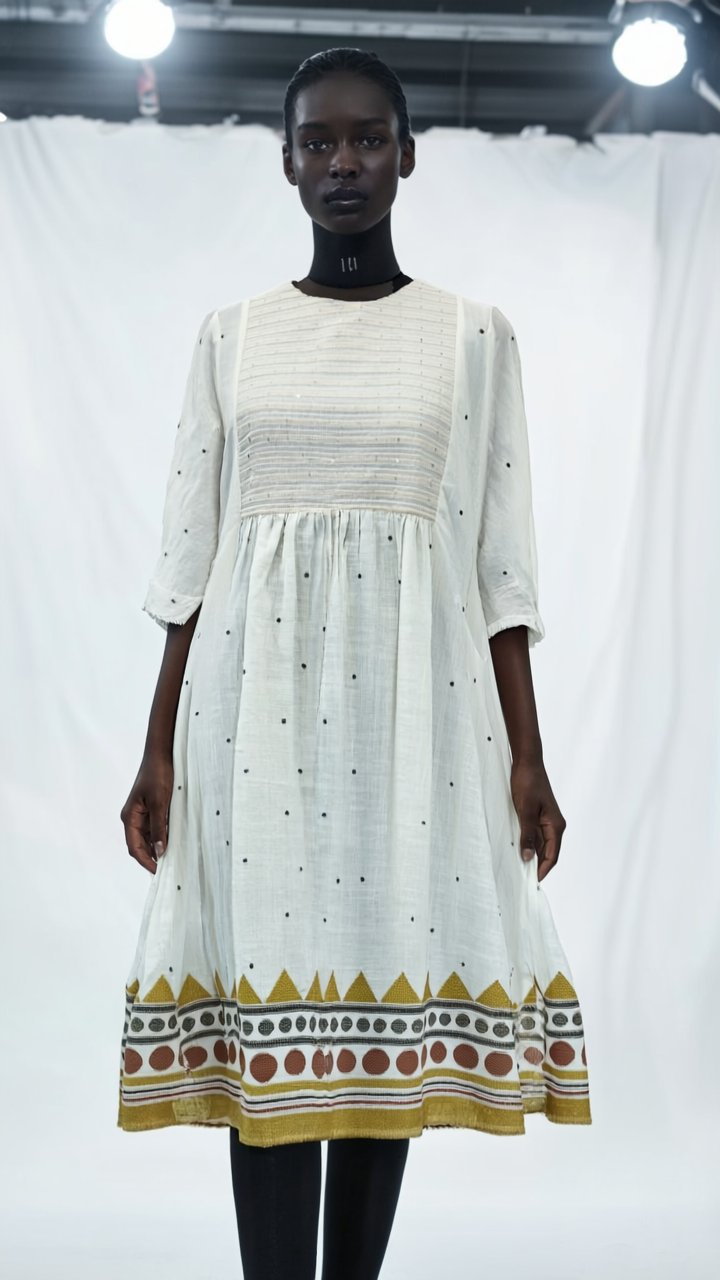 White Aura – Ethnic Anarkali Flared Dress