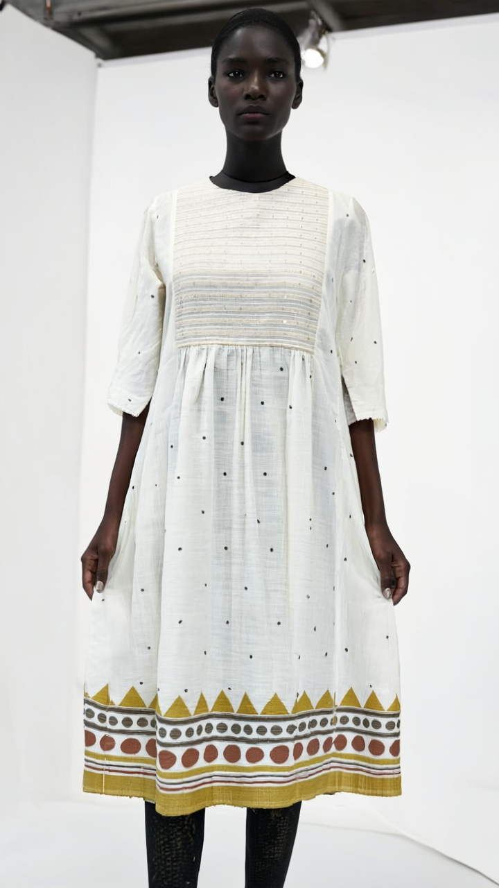 White Aura – Ethnic Anarkali Flared Dress