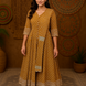 Zariya Mustard Block Print Anarkali Kurta Set