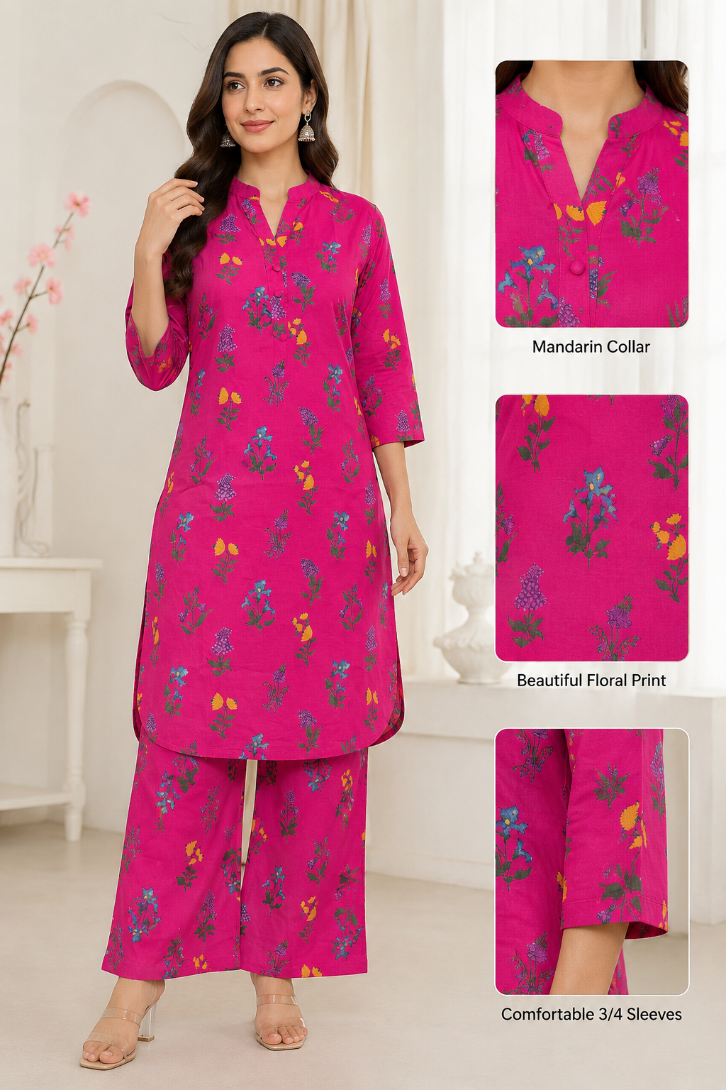 Rosé Bloom Floral Co-Ord Set
