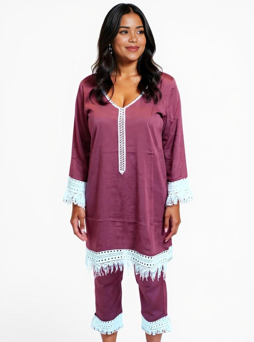 Pink Kurta Set with Flared Sleeves – Elegant & Comfortable Ethnic Wear