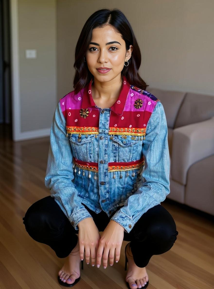 Handmade Boho Patchwork Jacket – Ethnic Denim Fusion