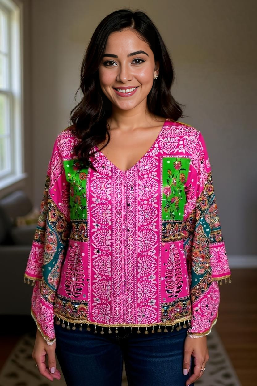 Gulabi Fusion Boho Top