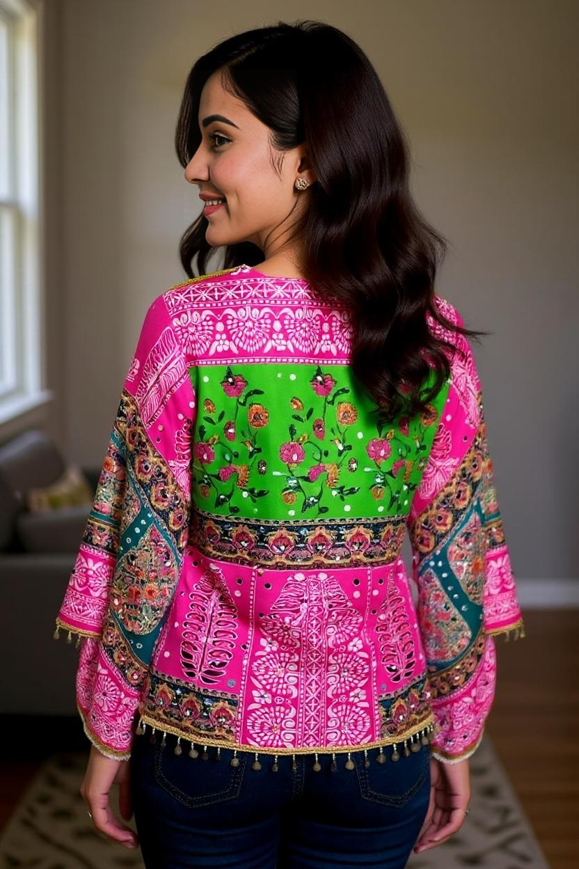 Gulabi Fusion Boho Top