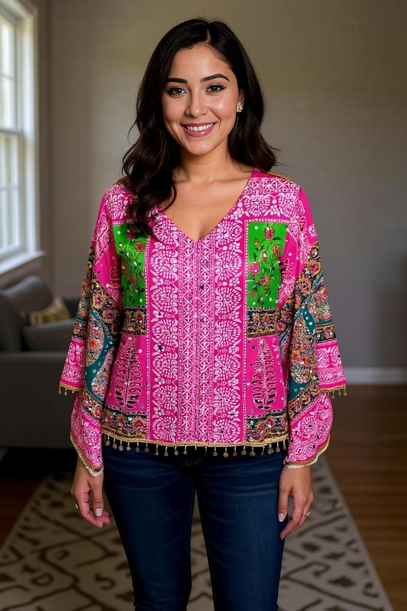 Gulabi Fusion Boho Top