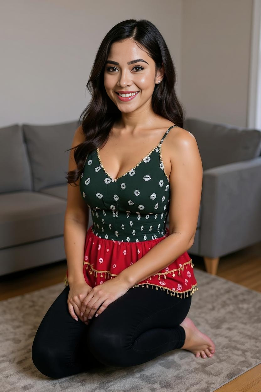 Festive Boho Tassel Peplum Top