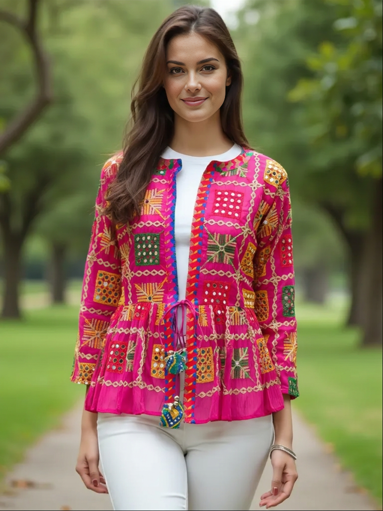 Phulkari Embroidered Boho Top