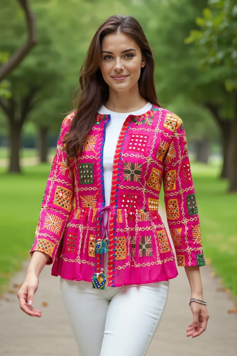 Phulkari Embroidered Boho Top