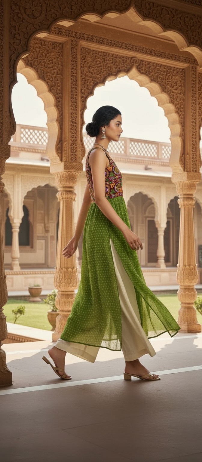 Jaipuri Boho Mirror Embroidered Kurta