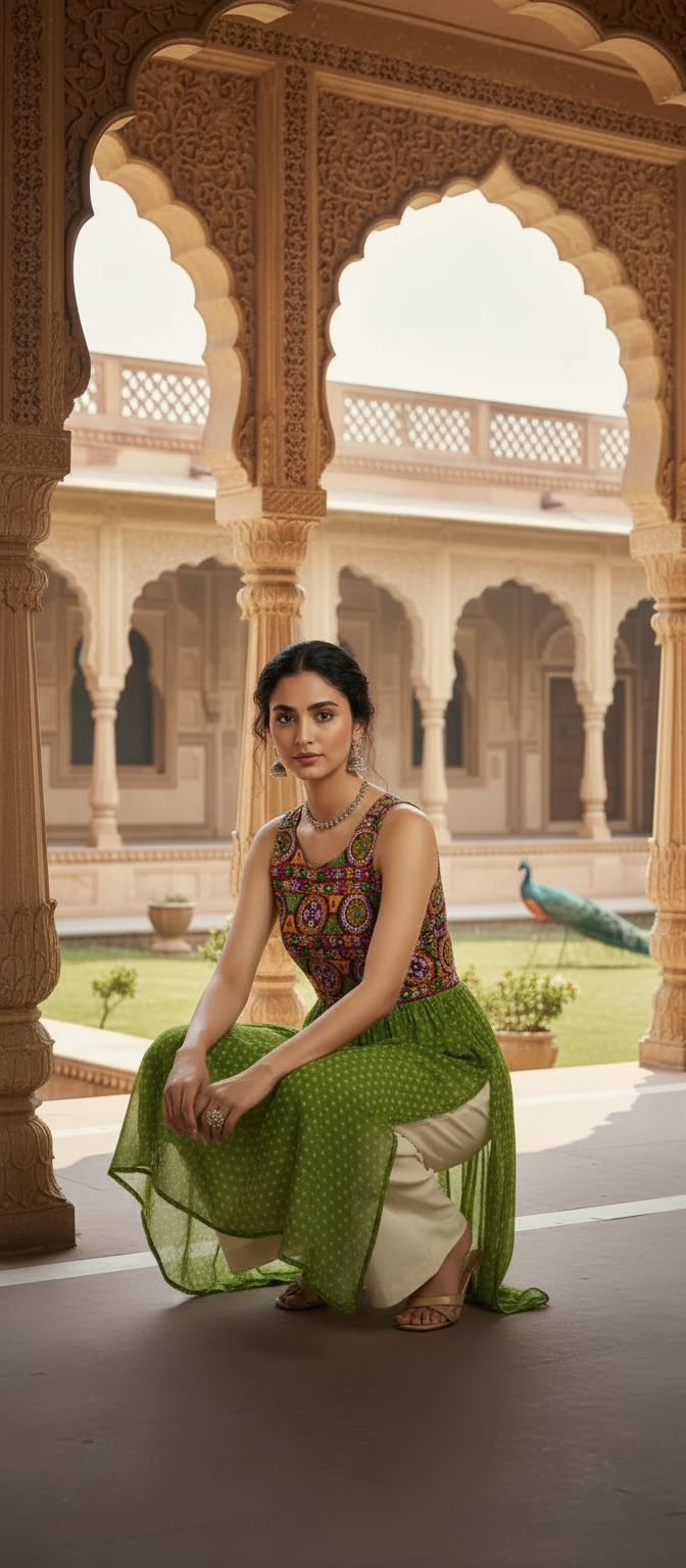 Jaipuri Boho Mirror Embroidered Kurta