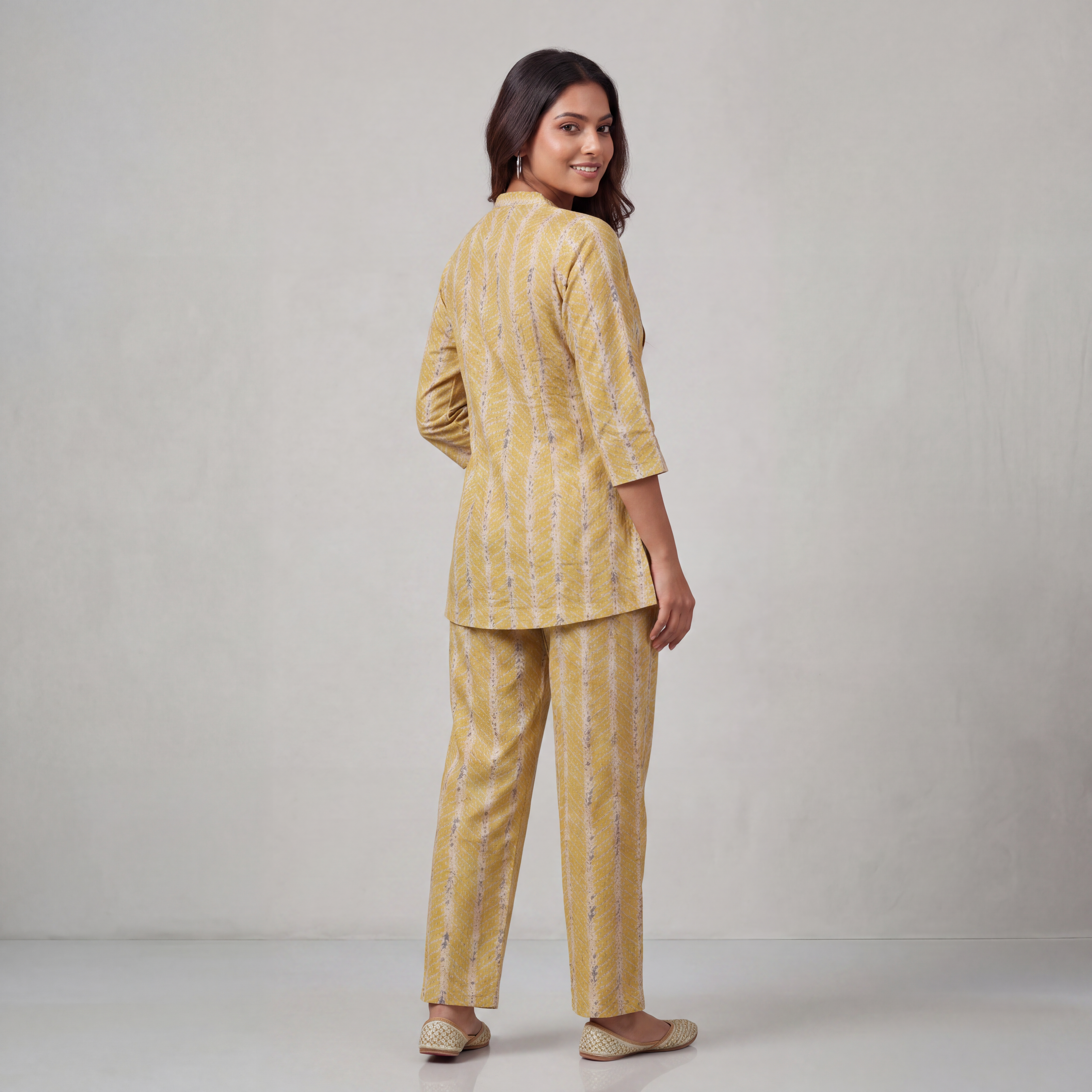 Sunlit Chevron Pintuck Co-Ord Set