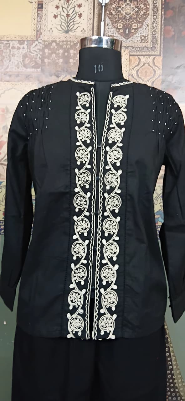 Midnight Embroidered Kurti Set
