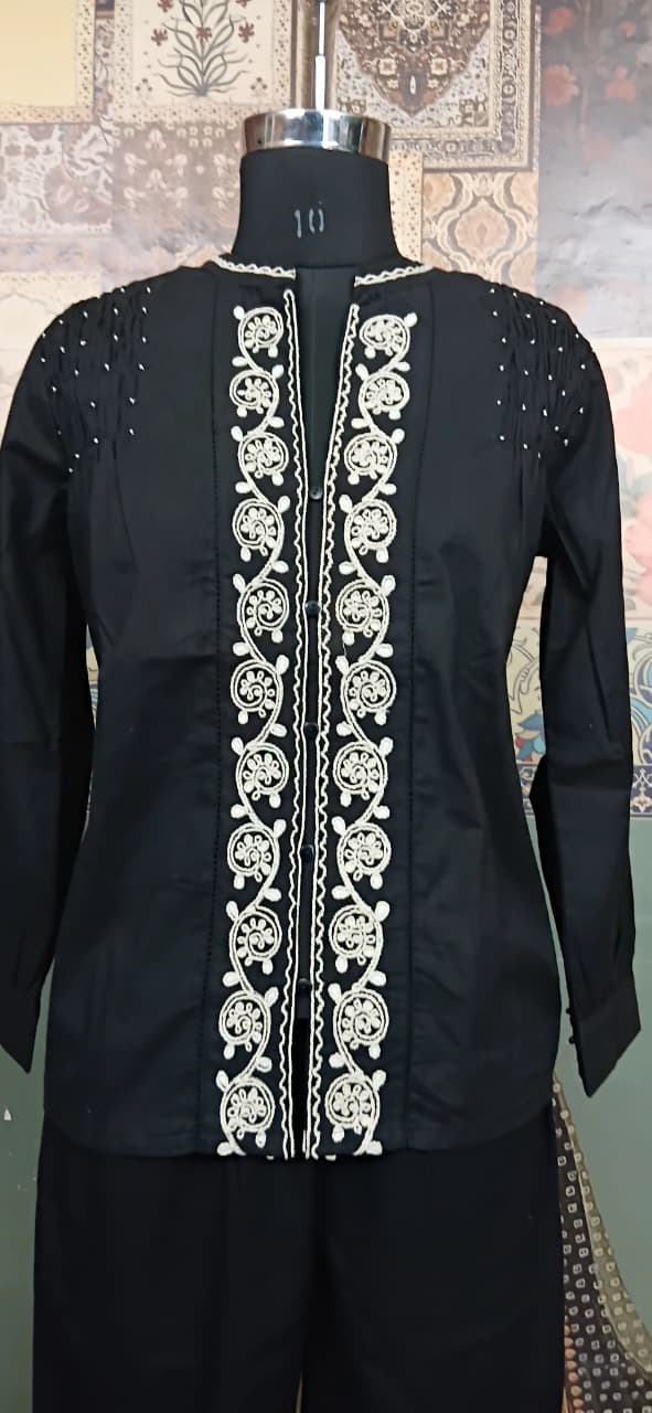 Midnight Embroidered Kurti Set