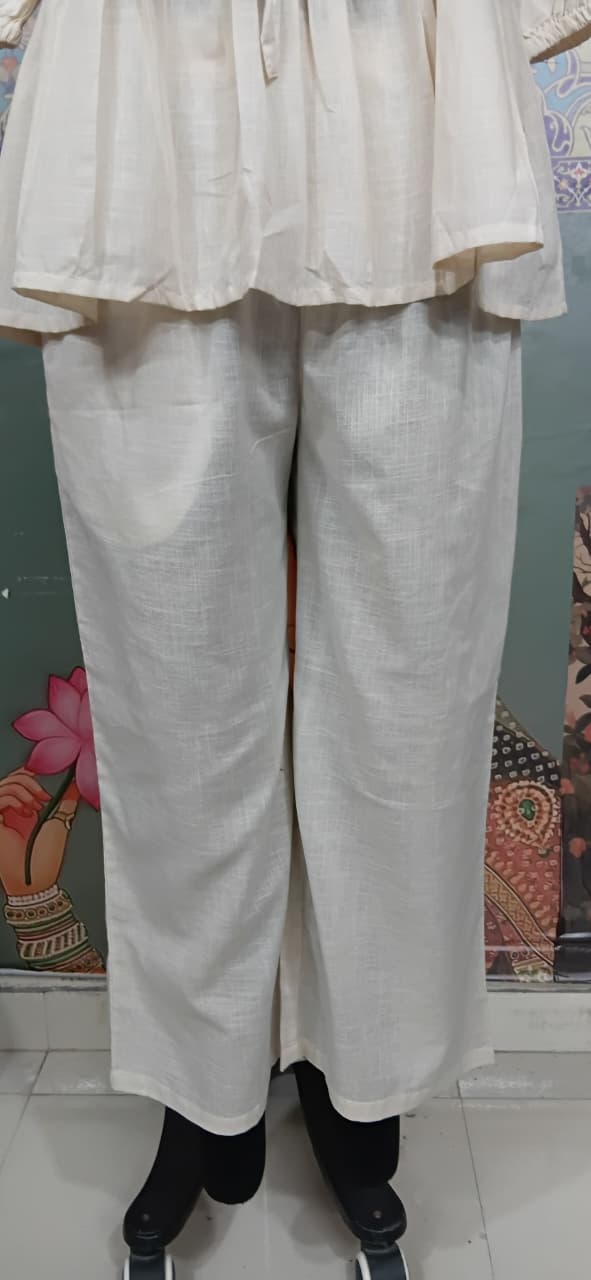 Off-White Embroidered Co-Ord Set