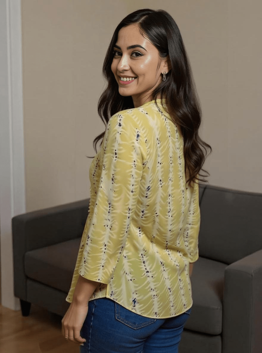 Bright Yellow Cotton Kurti for Women – Elegant Everyday Ethnic Wear