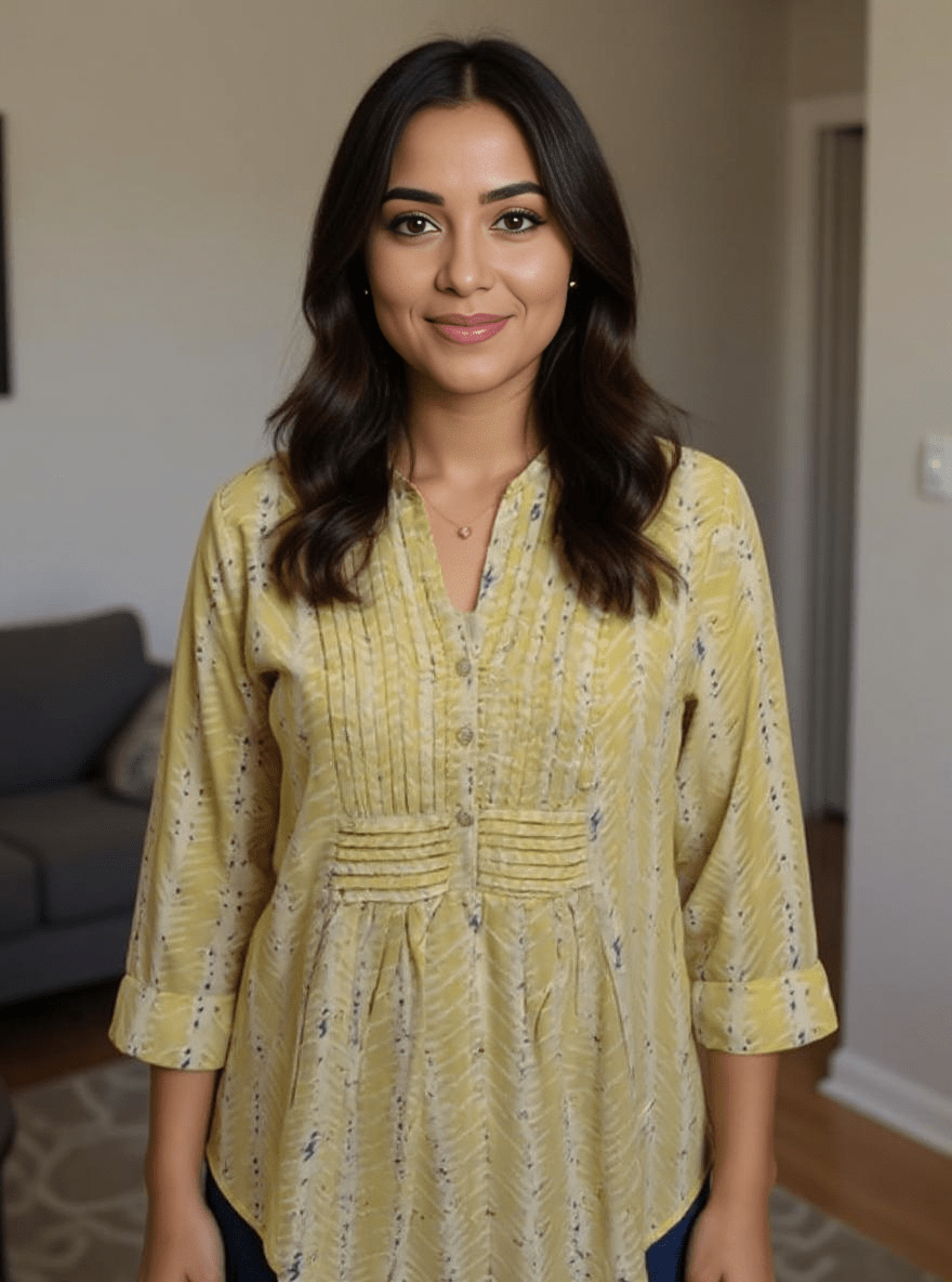 Bright Yellow Cotton Kurti for Women – Elegant Everyday Ethnic Wear