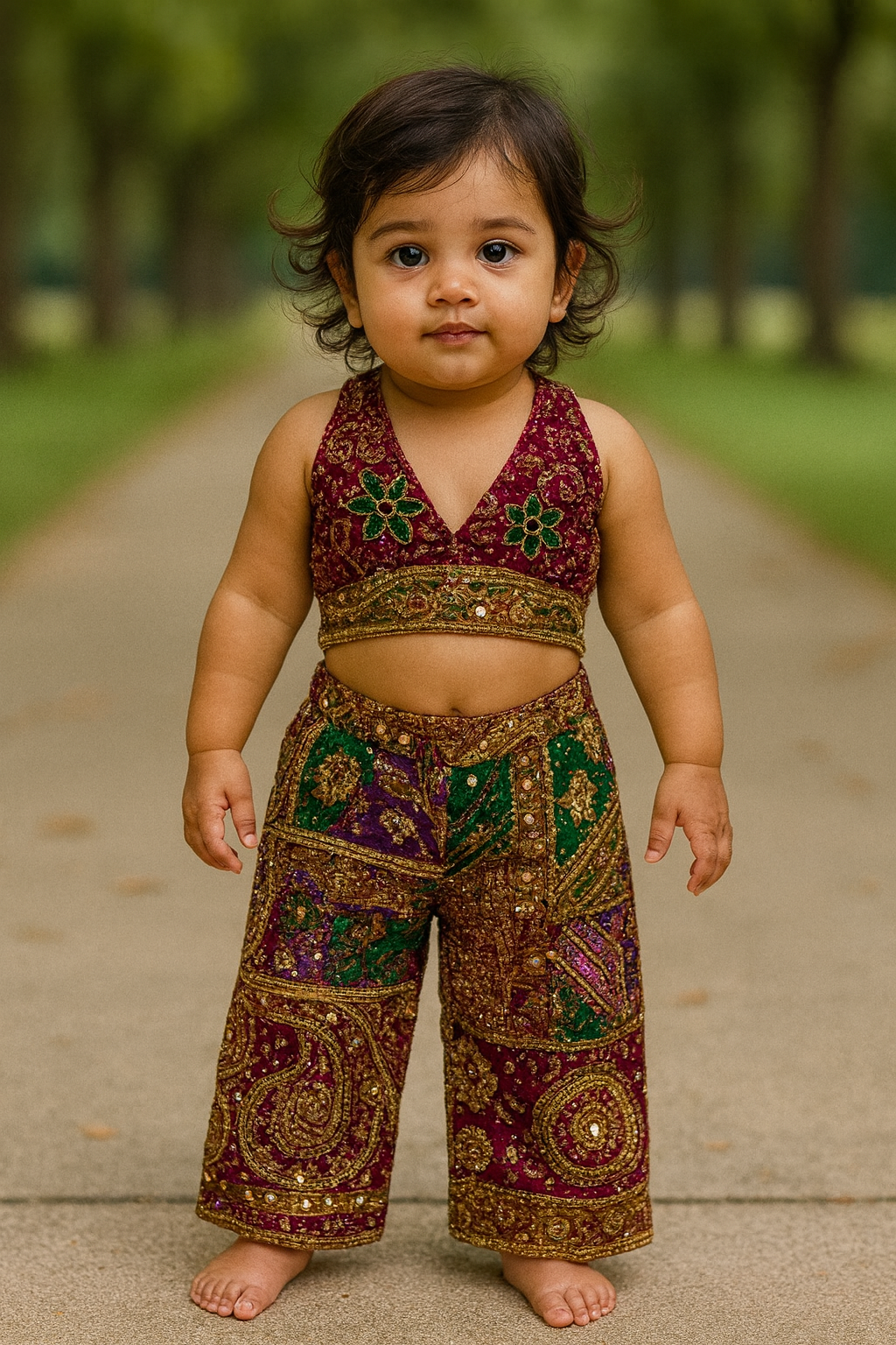 Mini Blouse & Pants Set Kidswear