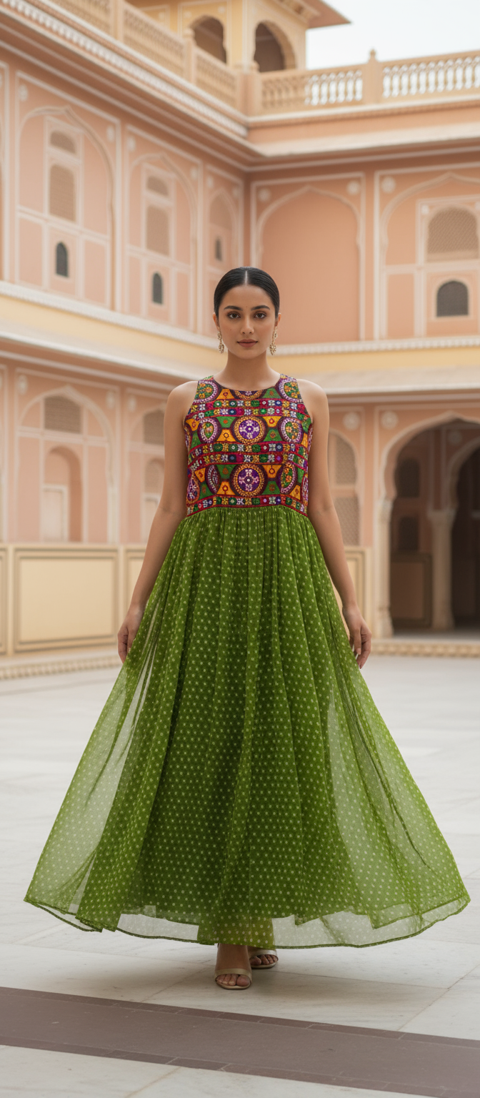 Jaipuri Boho Mirror Embroidered Kurta