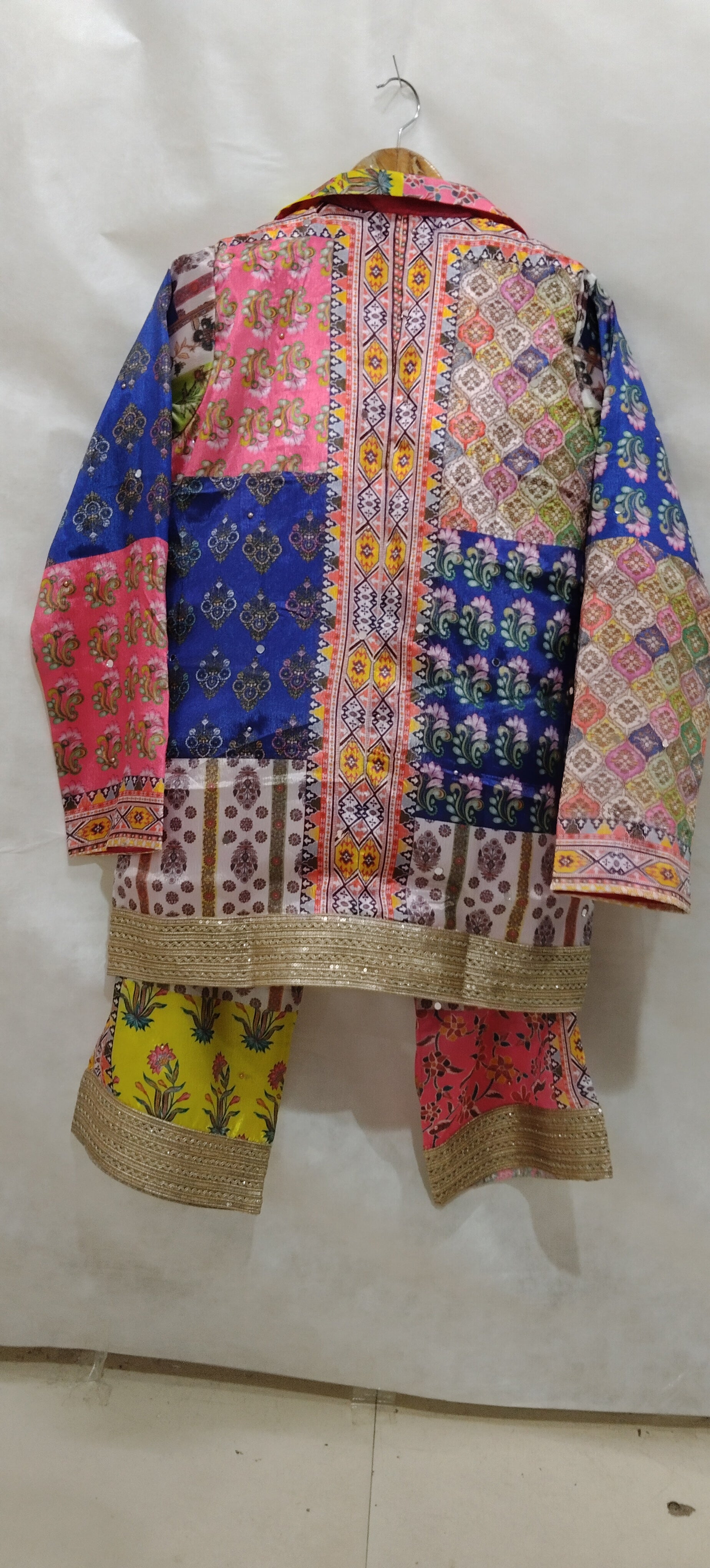 Blazer Set Multicolor Boho Fusion Printed