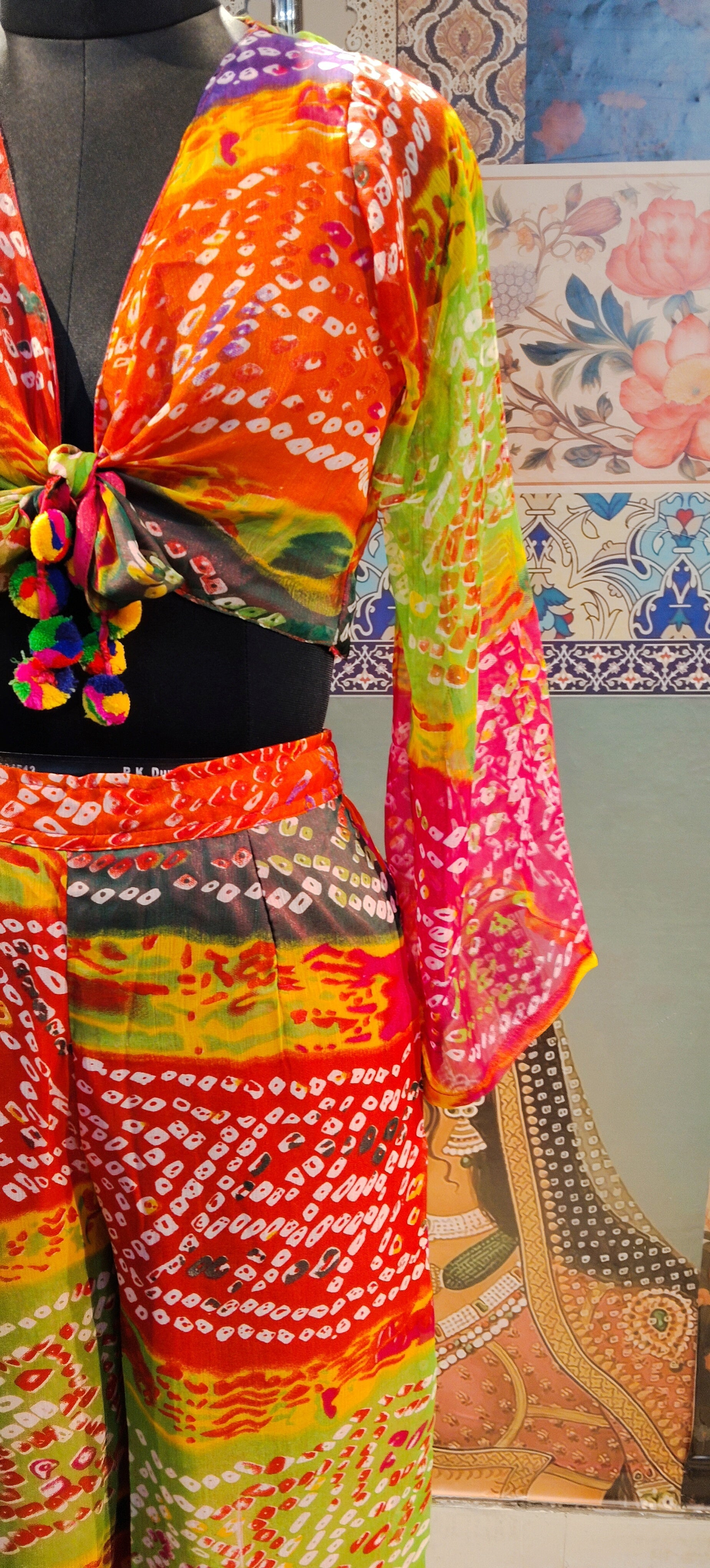 Co-ord Set Bandhini Boho Vibe Multicolor