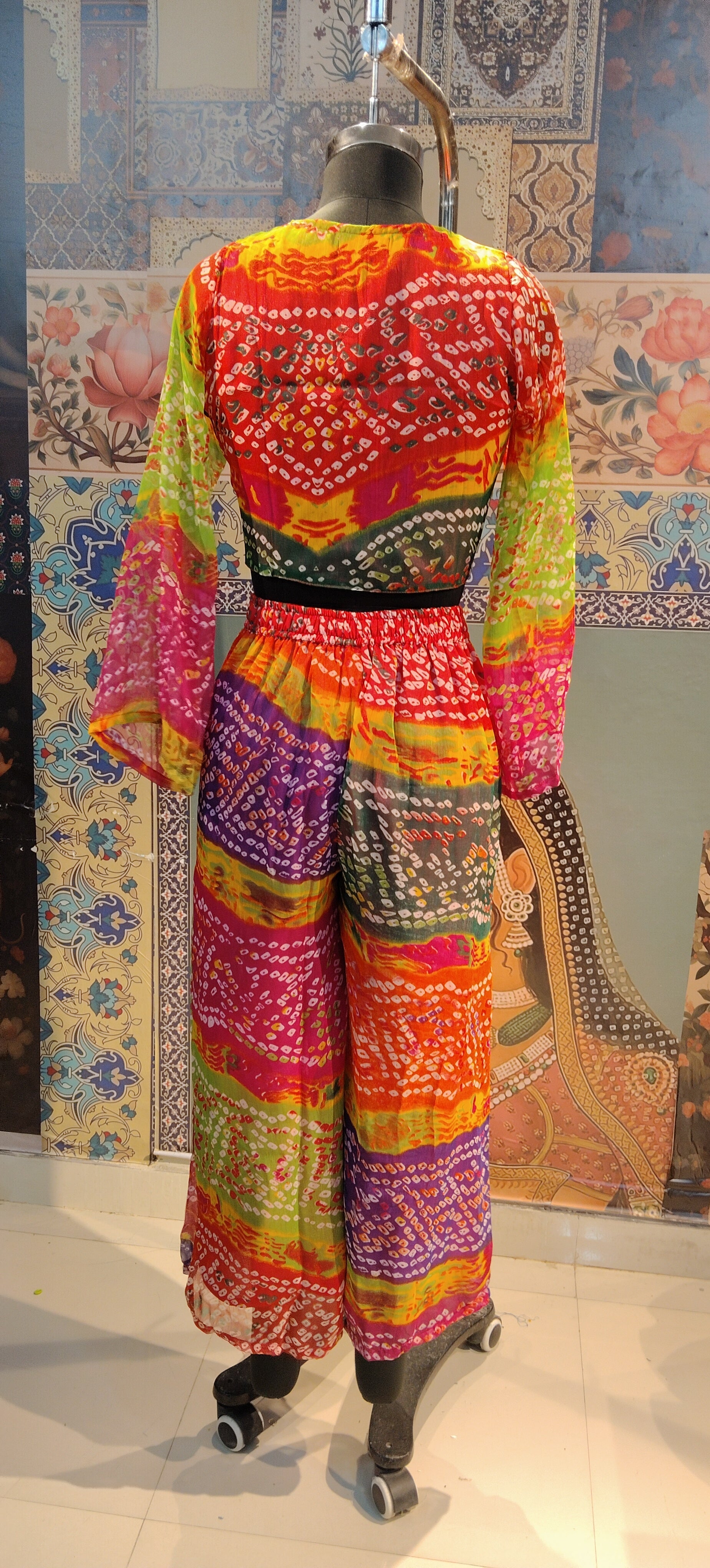 Co-ord Set Bandhini Boho Vibe Multicolor