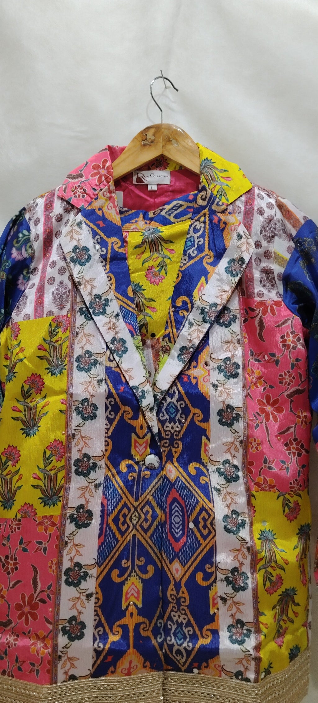 Blazer Set Multicolor Boho Fusion Printed