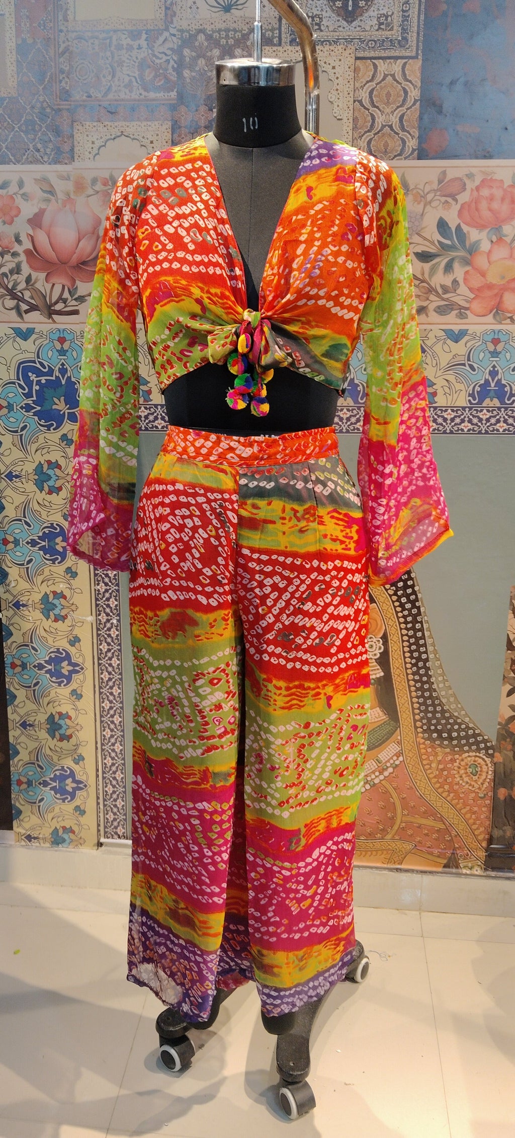 Co-ord Set Bandhini Boho Vibe Multicolor