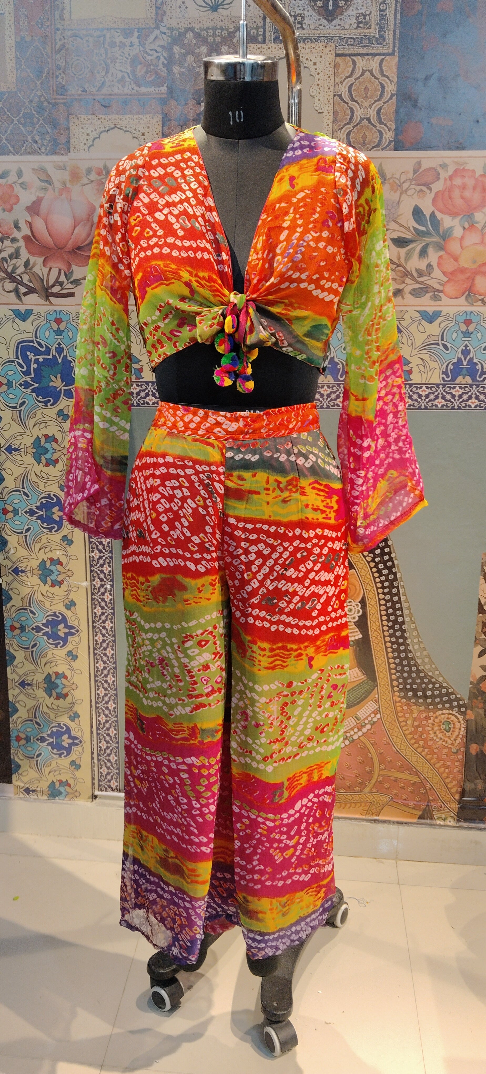 Co-ord Set Bandhini Boho Vibe Multicolor