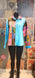 Patchwork Shirt Gypsy Grid Turquoise Multicolor