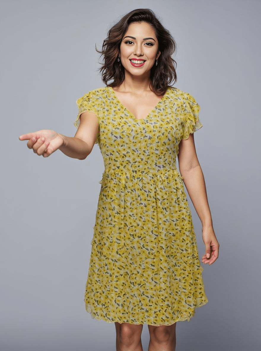 Yellow Midi Dress for Women | Casual & Summer Style