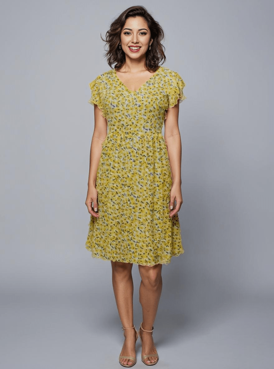 Yellow Midi Dress for Women | Casual & Summer Style